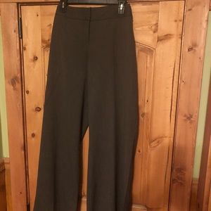 Wide leg brown dress trousers